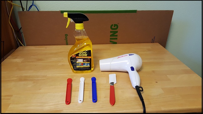 how to remove stickers from plastic