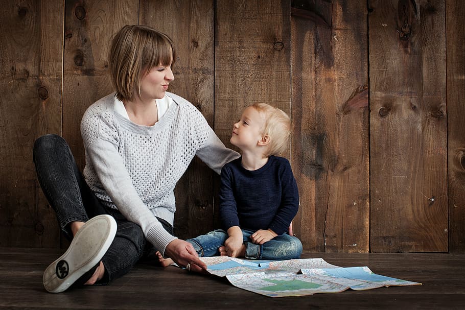 mother spending time with her son