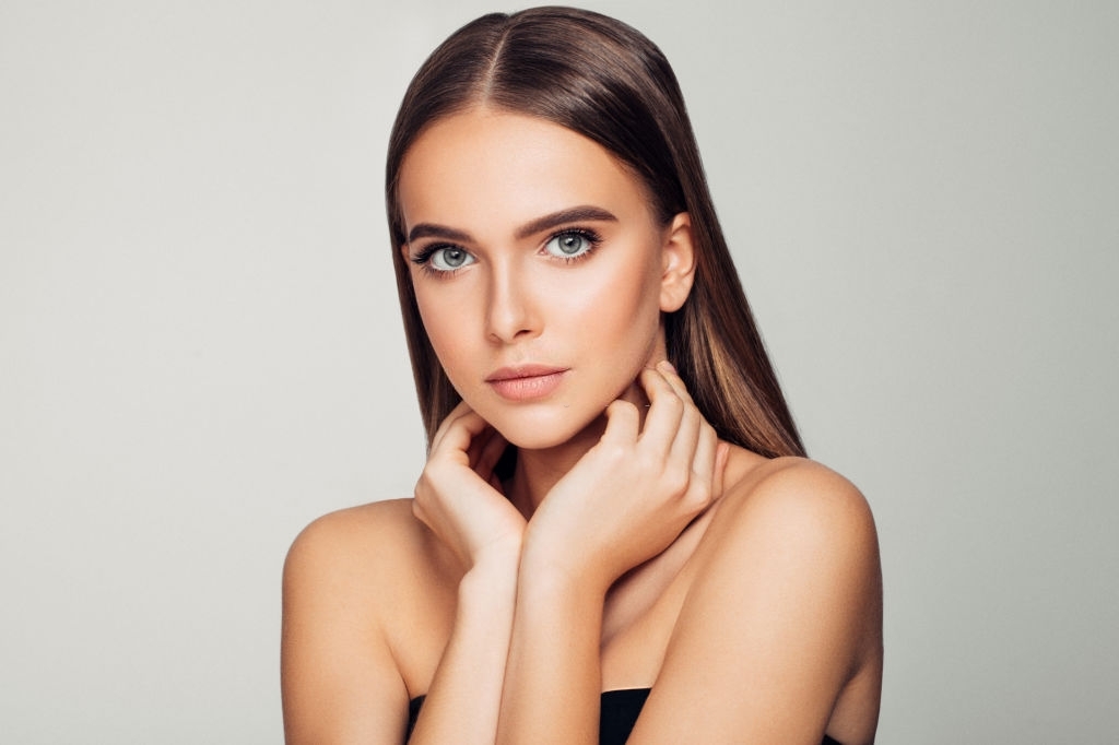 Girl with silky hair 