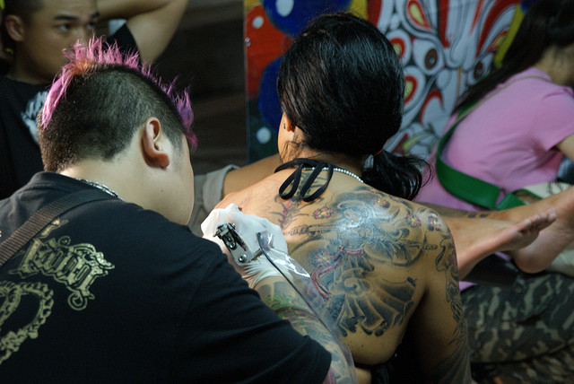 process of getting a tattoo