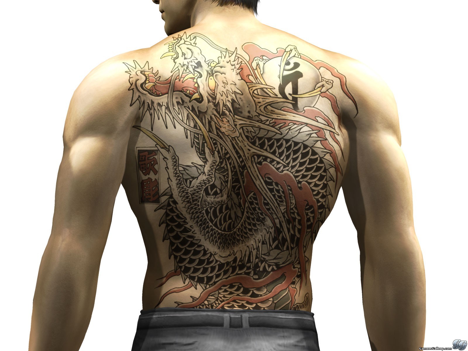 4. Kiryu Dragon Tattoo Back - wide 5