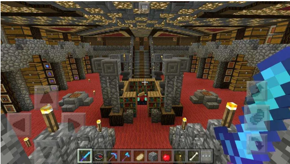 Minecraft Underground Base with a store room