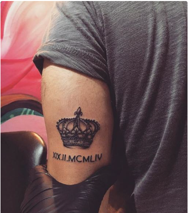 date and crown tattoo