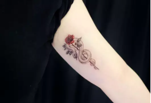 ROSE SNAKE TATTOO