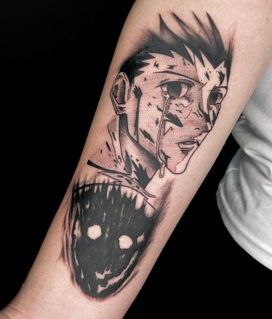 Scary Phantom Troupe Black Ink Tattoo