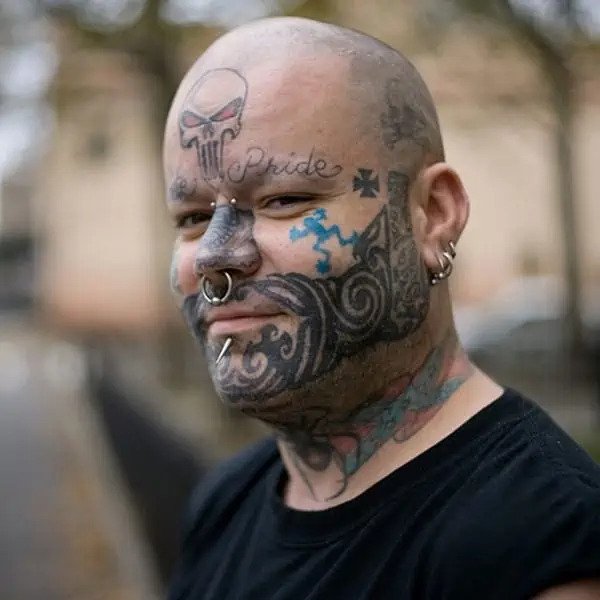 Skull Gang tattoo for forehead