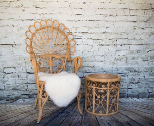 Vintage Peacock Armchair
