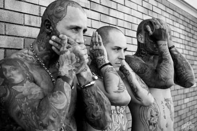 Full body gang tattoos