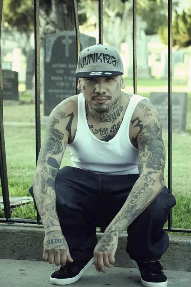 soldier gang tattoo on chest