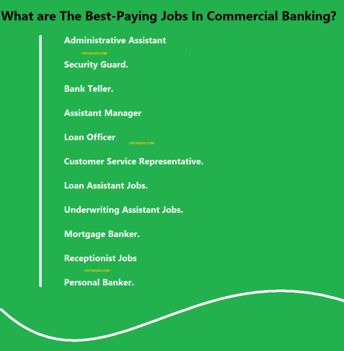 best paying jobs in commercial banking