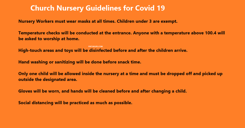 Church Nursery Guidelines for Covid-19