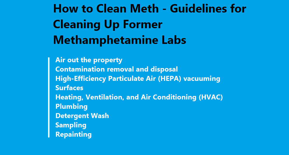 How to Clean Meth - Guidelines for Cleaning Up Former Methamphetamine Labs