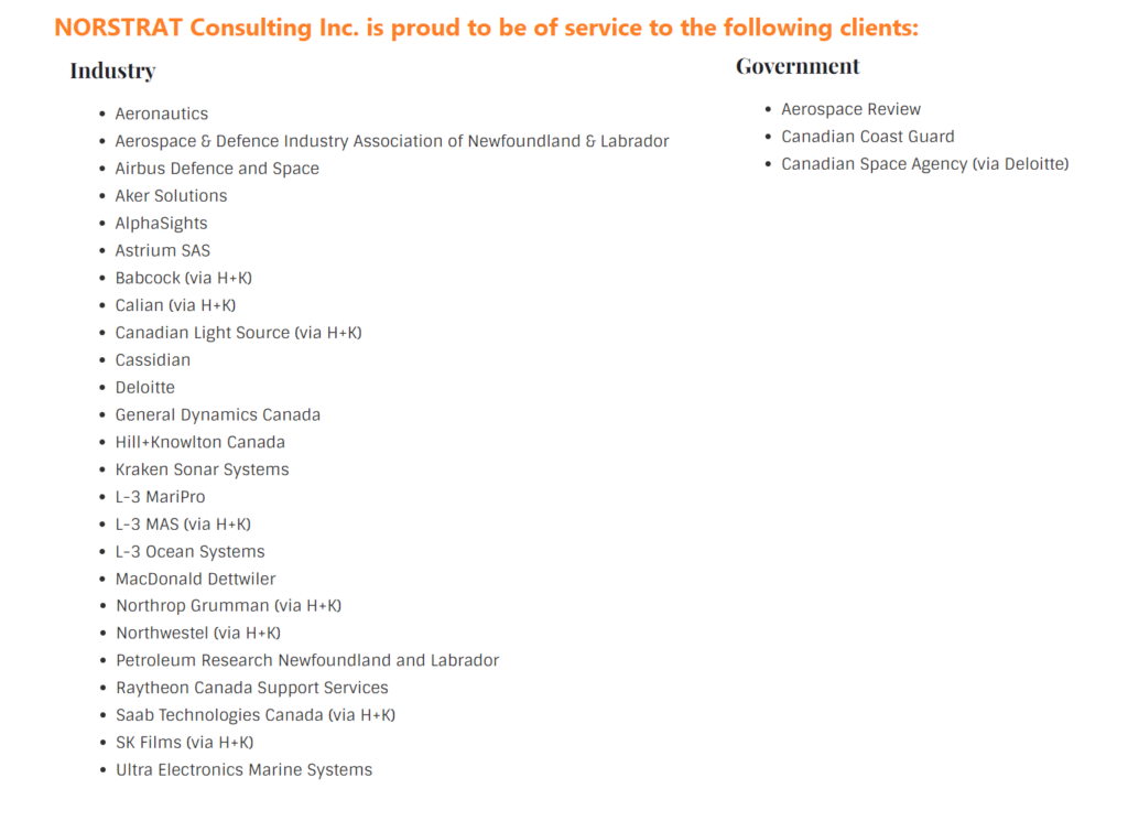 NORSTRAT Clients