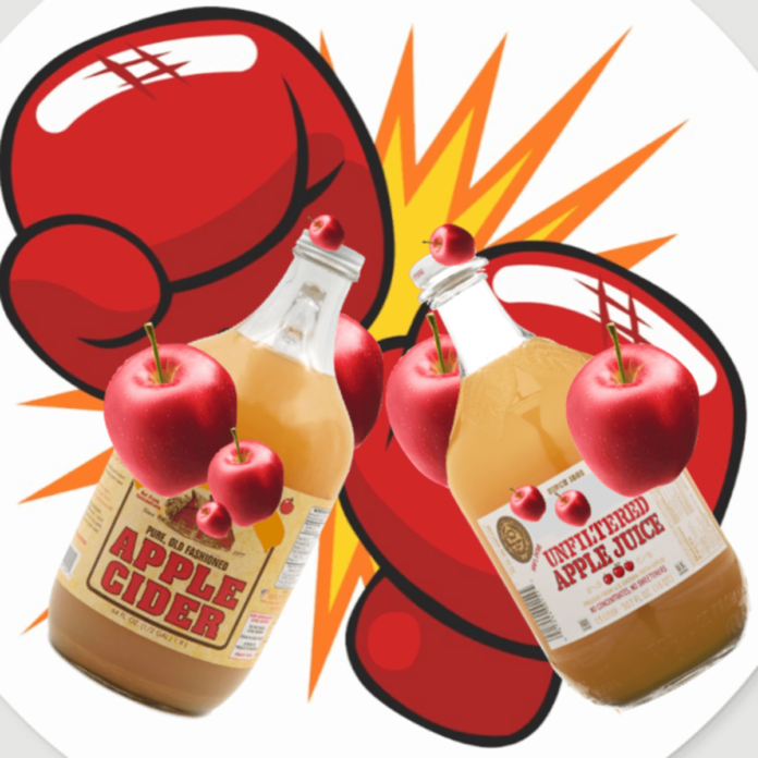 Apple cider vs Apple Juice