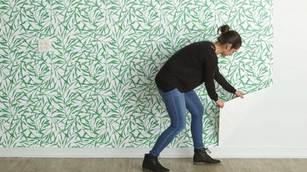 Removing peel and stick wallpaper leaves no residue