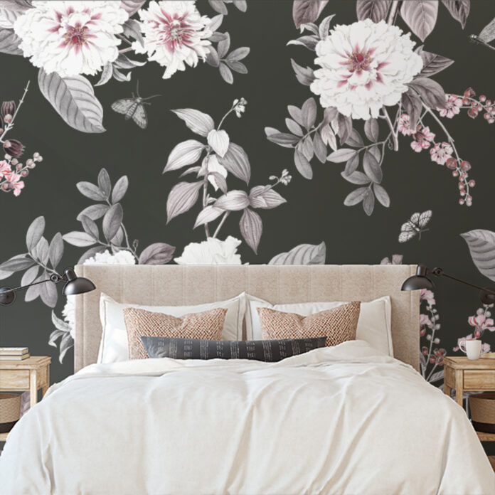 floral peel and stick wallpaper