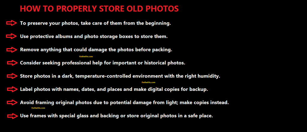 how to store old photos