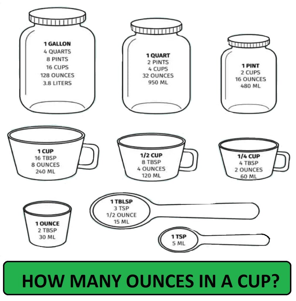 How many ounces in a cup