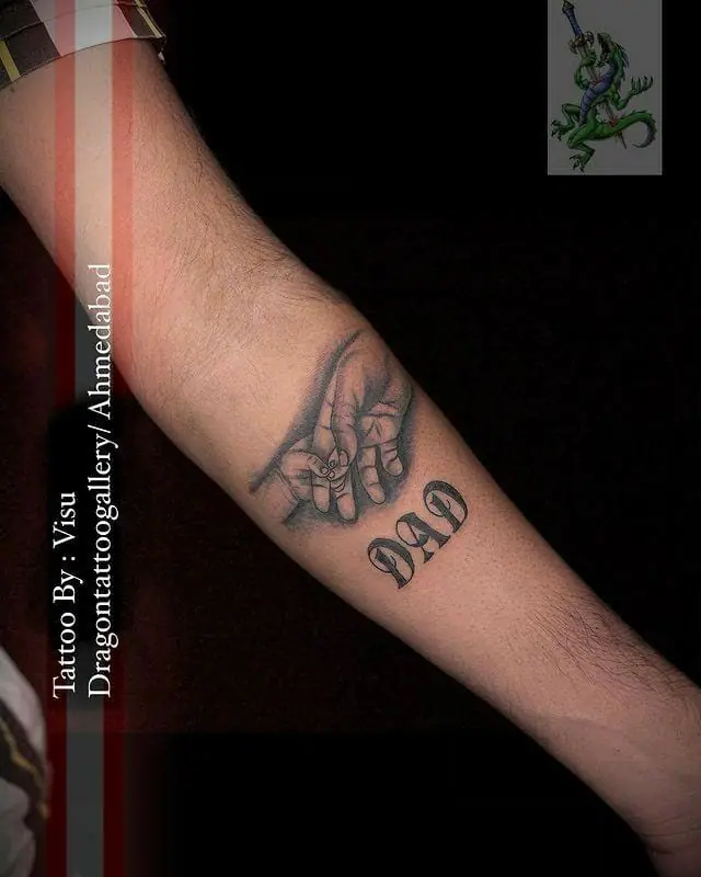 Papa Arm Memorial Tattoo