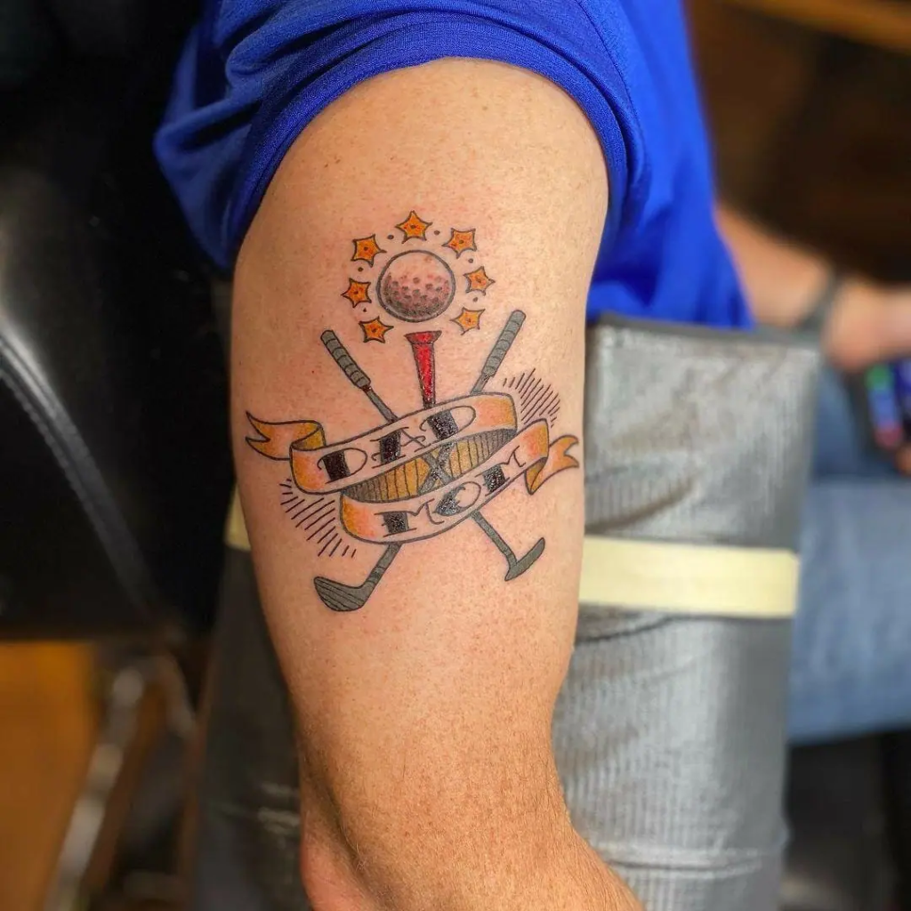 Golf Club Dad Tattoo