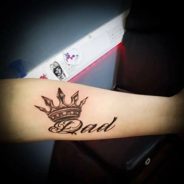 With Crown Most Endearing Dad Tattoos Ideas