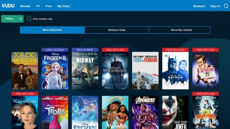 Vudu is a Site like flixhq