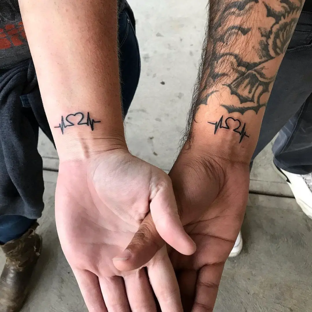 Lifeline Father Daughter Tattoo Ideas