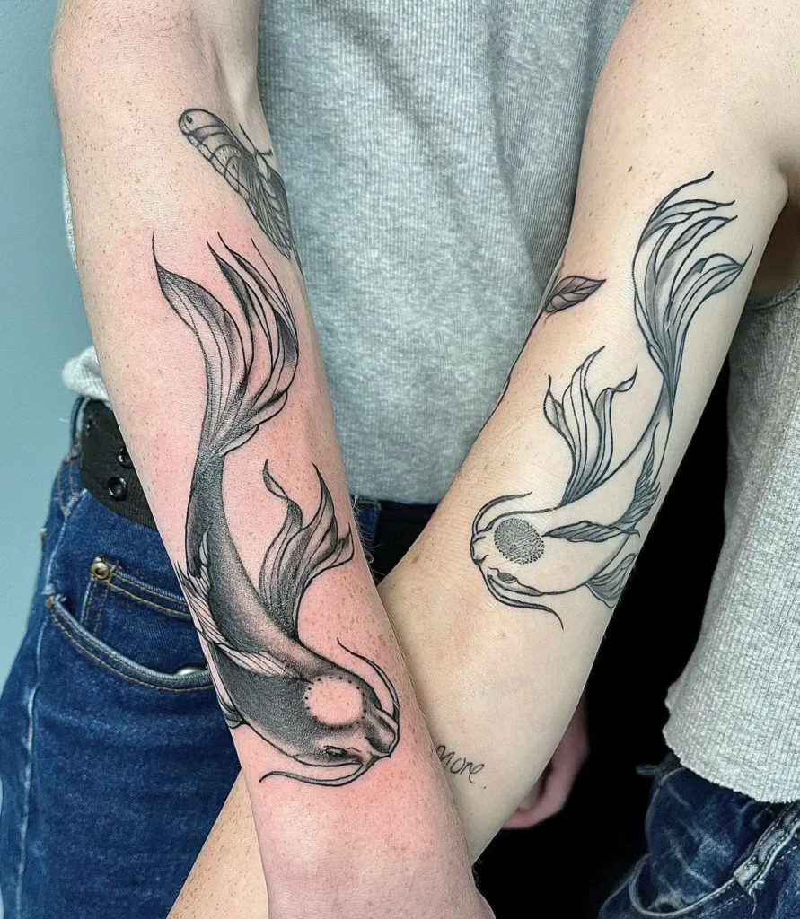 Koi Fish Father Daughter Tattoos