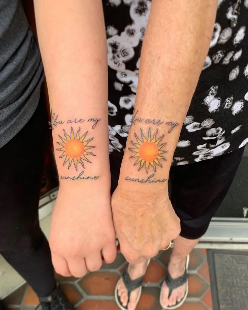You Are My Sunshine Father Daughter Tattoos