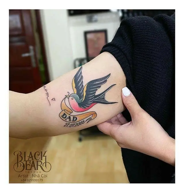 Robin Dad Tattoo Design