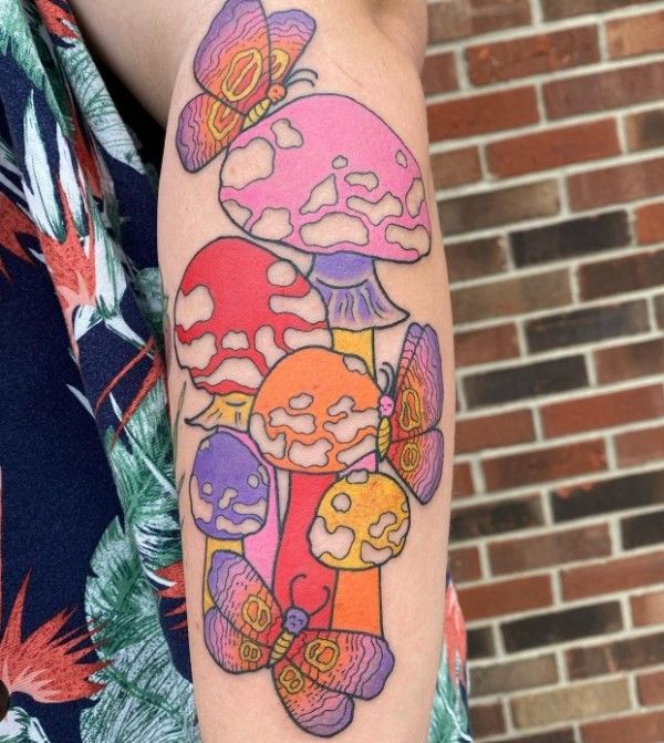 mushroom tattoo