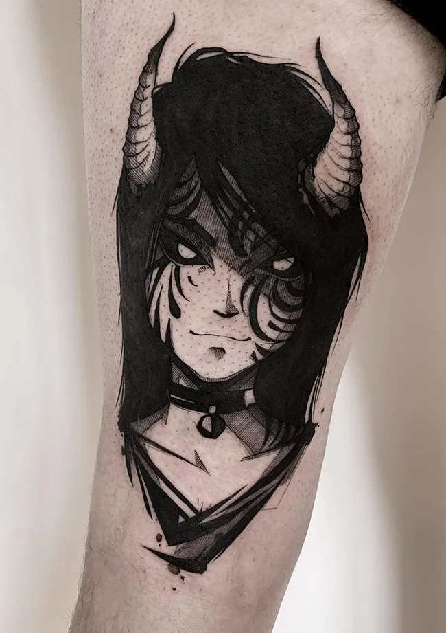 Anime Succubus Tattoo