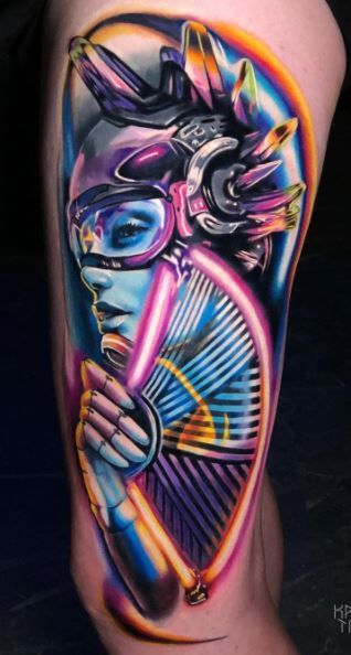 Cyberpunk tattoo ideas Pop Art