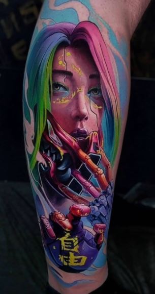 Cyberpunk tattoo ideas Pop Art