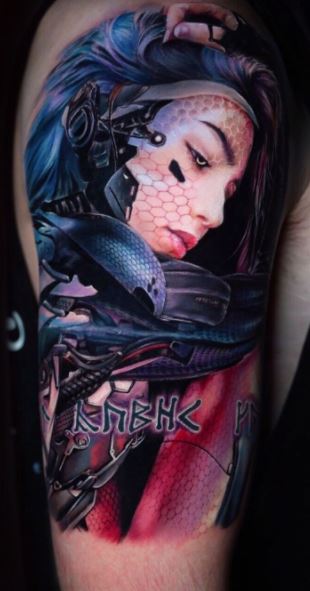 Cyberpunk tattoo ideas Pop Art
