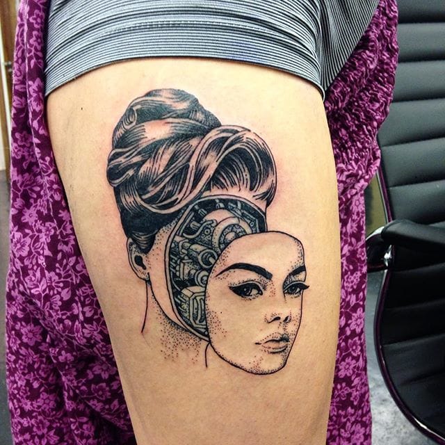 Cyborgs & Androids Cyberpunk Tattoo ideas