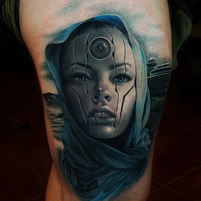 Cyborgs & Androids Cyberpunk Tattoo ideas