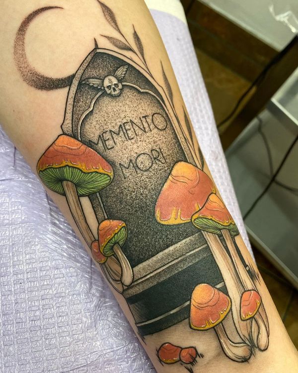 mushroom tattoo