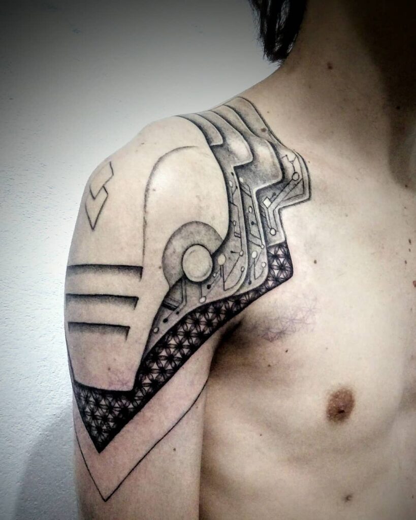 Shoulder Cyberpunk Tattoo ideas
