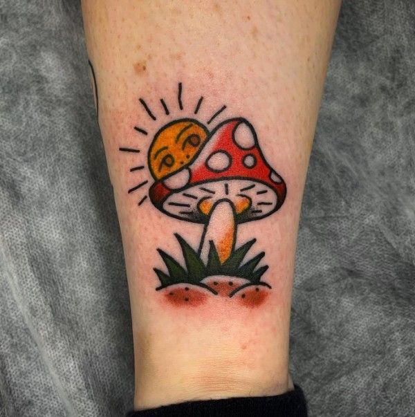 mushroom tattoo