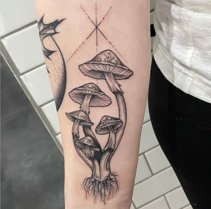 mushroom tattoo