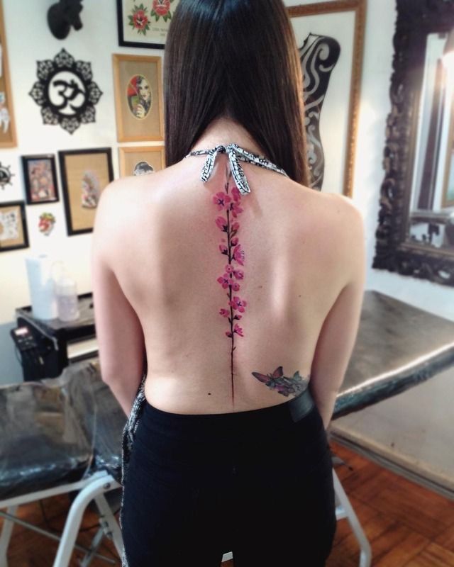 spine tattoo for women
