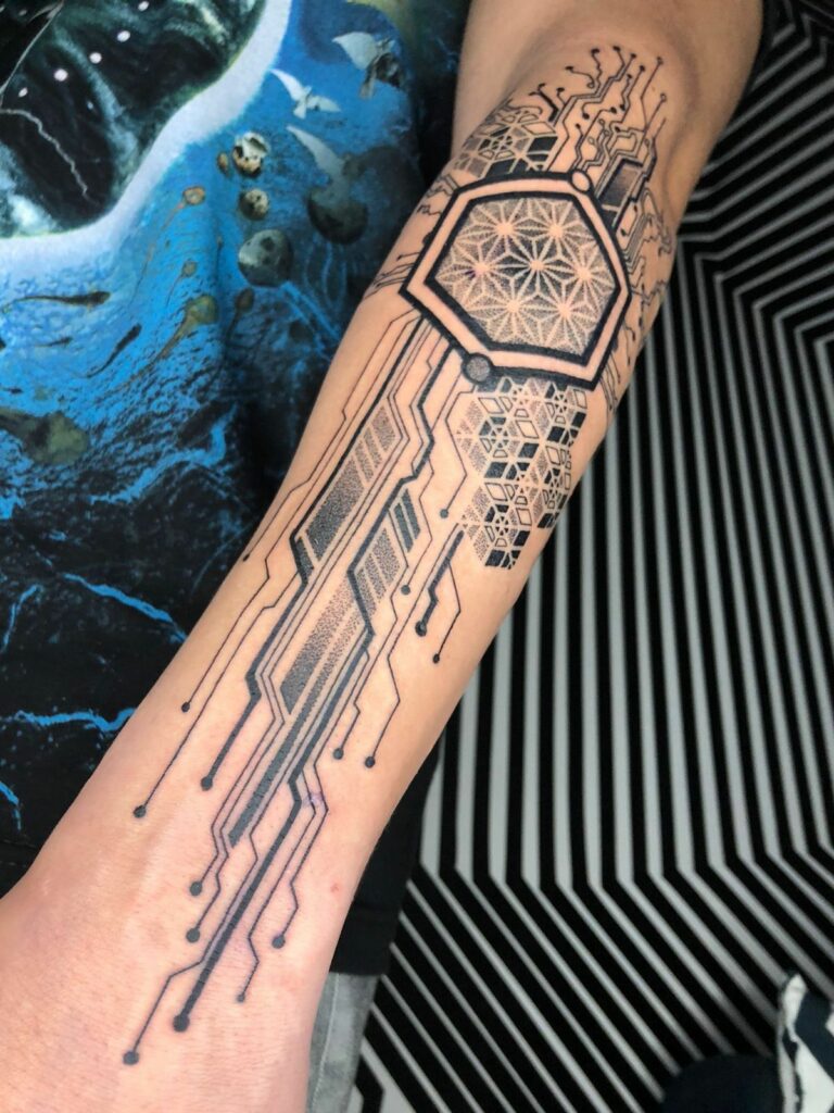 Circuit Cyberpunk Tattoo Ideas, 