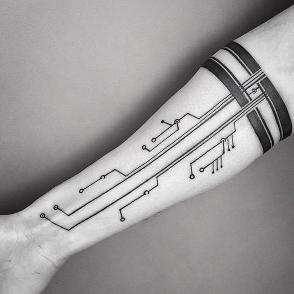 Circuit Cyberpunk Tattoo Ideas, 