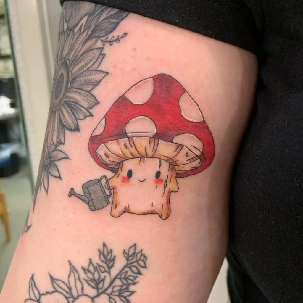 mushroom tattoo