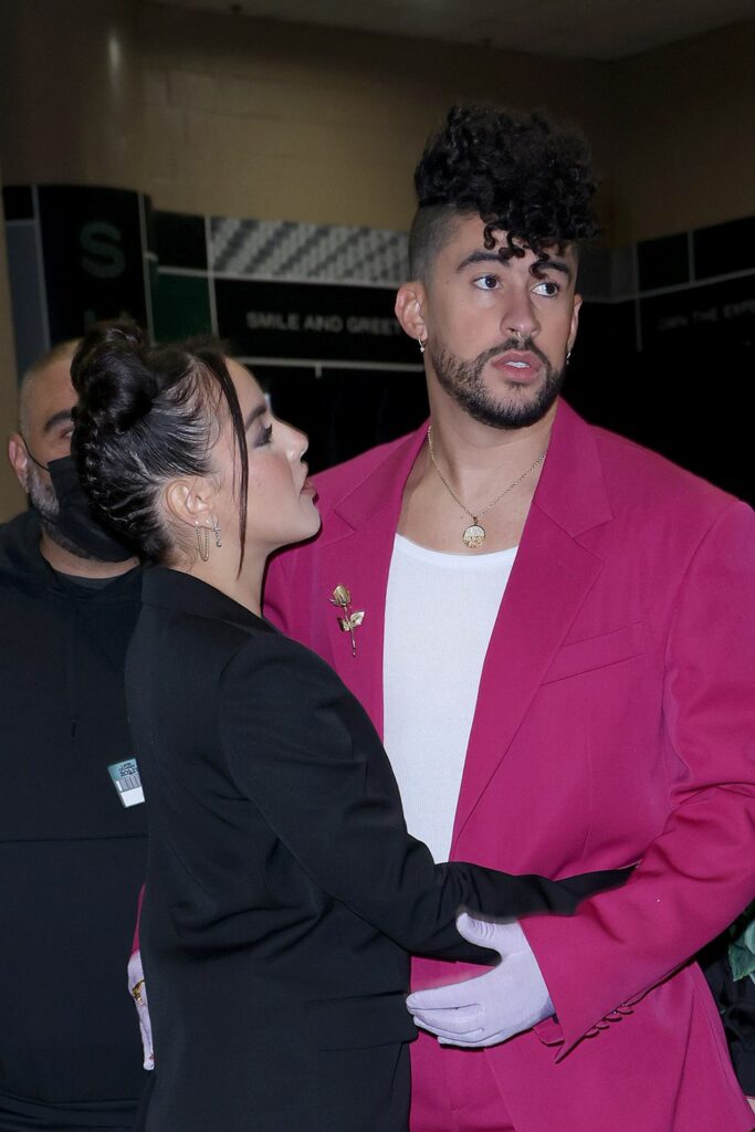Bad Bunny and Gabriela berlingeri at the 2021 Latin Grammy Awards