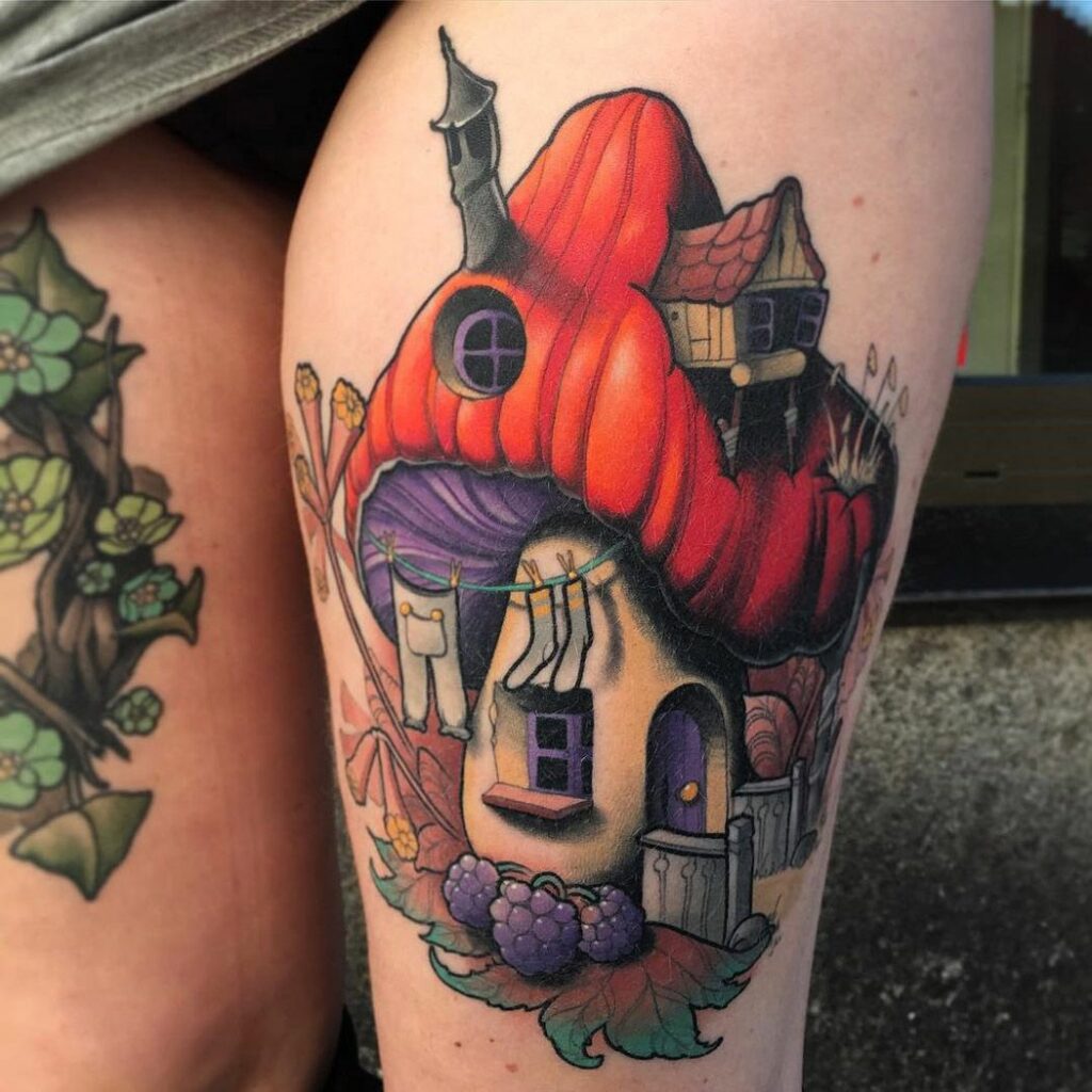 mushroom tattoo
