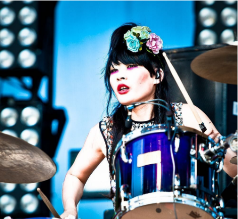 Archie Heaton's Mother Akiko Matsuura Playing a Drum