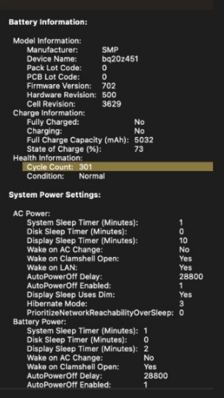MacBook 12in M7 Battery details