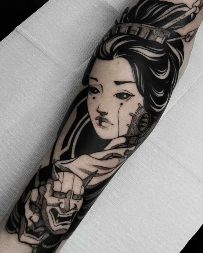 Japanese Cyberpunk Tattoo Ideas
